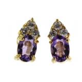Genuine 2.00 ct Amethyst Earrings