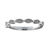 14kt White Gold Antique Style 1/4 ct Diamond Band