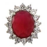 Oval 4.00 ct Ruby Designer Pendant