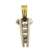 10kt Gold 2 Tone 1/5 ct Diamond Pendant