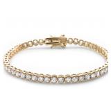Bezel Set 3.75 ct White Topaz Tennis Bracelet