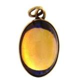 10kt Gold Cabochon Moonstone Pendant