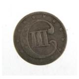 1852 Silver 3 Cent Piece