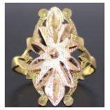 10kt Rose & Yellow Gold Cocktail Ring