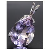 10kt Gold Pear Cut 13.5 ct Purple Spinel Pendant