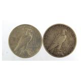 1924 & 1925 Peace Silver Dollars