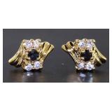 Genuine Sapphire Fashion Earrings