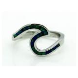 Australian Blue Opal Designer Ring