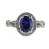 Oval 2.00 ct Sapphire Infinity Ring