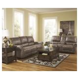 Ashley 741 DBL REC Sofa & Love Seat