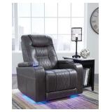 Ashley 215 Gray PWR Recliner/ADJ Headrest