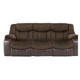 Ashley 792 Java DBL REC Sofa w/Scoop Seating