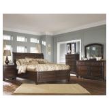 Ashley Porter 5 pc King Sleigh Bedroom Suite