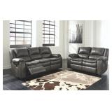 Ashley 889 Gray Sofa & Love Seat w/Pillow Top Seat