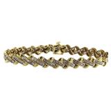 14kt Gold 5.00 ct Baguette Diamond Bracelet