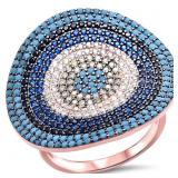 Beaded Turquoise Designer Ring