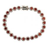 Round Brilliant 22.50 ct Ruby Tennis Bracelet