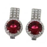 Brilliant 4.88 ct Ruby Designer Earrings