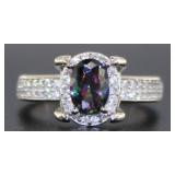 Oval Mystic Topaz Designer Ring