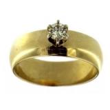 14kt Gold 5.8 mm Thick Diamond Wedding Band