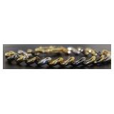 14kt Gold Two Tone Wavelink Designer Bracelet