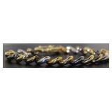 14kt Gold Two Tone Wavelink Designer Bracelet