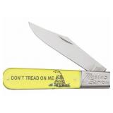 "Dont Tread On Me" Large Yellow Barlow Knife