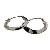 14kt White Gold Hoop Earrings