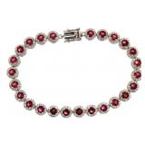 Brilliant 11.70 ct Pink Sapphire Tennis Bracelet