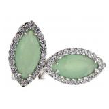 Marquise Cut 5.50 ct Jade Designer Earrings