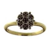 10kt Gold Diamond Cluster Ring