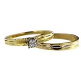 14kt Gold 2 pc Diamond Bridal Set