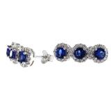 Past-Present-Future 2.50 ct Sapphire Earrings