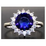 Round 2.84 ct Sapphire Solitaire Ring