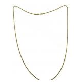 10kt Gold 22" Rope Twist Necklace