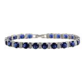 Gorgeous 21.00 ct Sapphire Tennis Bracelet