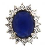 Stunning 4.00 ct Sapphire Designer Pendant