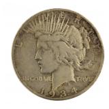 1934-S Peace Silver Dollar *Key Date