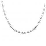 Brilliant 6.50 ct White Topaz Tennis Necklace