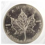 1989 BU Canadian Maple Silver Maple Leaf