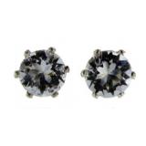 Gorgeous .80 ct White Topaz Earrings