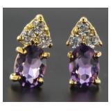 Genuine 2.00 ct Amethyst Earrings