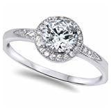 Brilliant 1.00 ct White Topaz Solitaire Ring