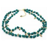 Genuine Turquoise Large Fashion Necklace