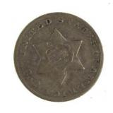 1852 Silver 3 Cent Piece