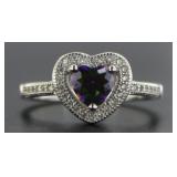 Beautiful Mystic Topaz Heart Solitaire Ring