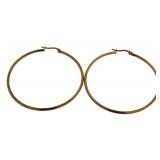 Rose Goldtone Large Fashion Hoop Earrings