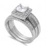 Beautiful 3.75 ct White Sapphire 3pc Ring