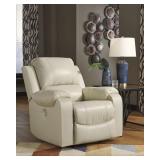 Ashley U333 Cream Leather Rocking Recliner