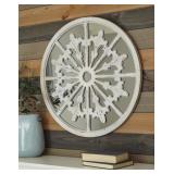 Ashley A8010152 Round 32" Antique White Mirror